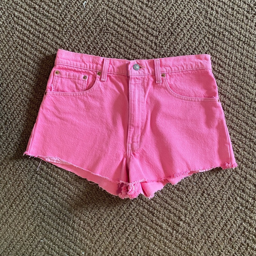Levi’s pink denim shorts